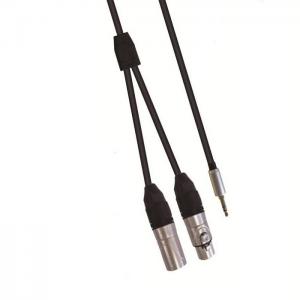 Audio Cable 3.5mm Stereo  To XLR F XLR M Y Splitter Cable For Speaker Mixer