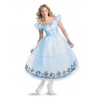 China Alice in Wonderland Costumes wholesale Deluxe Alice in Wonderland Womens Costume on sale