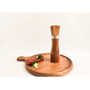 Manual Reusable Refillable Wooden Salt And Pepper Grinder Set Acacia Wood Grinder