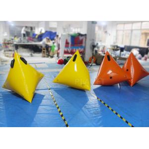 China Colorful Sea Inflatable Marker Buoy Hot Air Welded Seams Stainless Fittings supplier