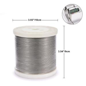 BS Standard 1/8" 3.2mm T316 Stainless Steel Cable with 7x7 Strand Core Cutter and Gloves