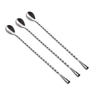 12 Inch Stainless Steel Twisted Mixing Shaker Muddler Cocktail Bar Spoon