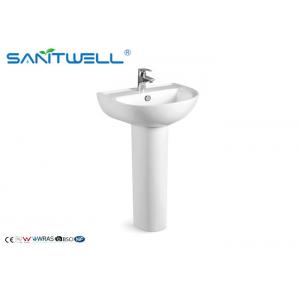 Oval style Bathroom Pedestal Basins round face washing bowl
