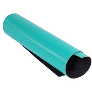 China 緑色ESDテーブルマット 1m x 10m 静止性の低いゴムワークベンチマット wholesale