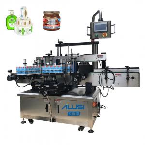 China High speed Double Side Labeling Machine Flat Square Round Bottle Sticker Label Applicator supplier