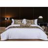 Hotel Bedding Set 100% Cotton And 60S 300TC With Satin White Fashion Style