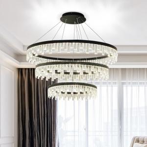 China Round Ring Adjustable Multi Light Chandelier For Foyer Decoration supplier
