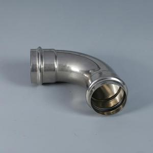 China DIN Standard Grooved Pipe Fittings 90 Degree Elbow Stainless Steel supplier