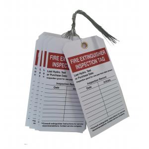 Fire Extinguisher Inspection Cardstock Tag Lock Out Tag 5 3/4 In Height White