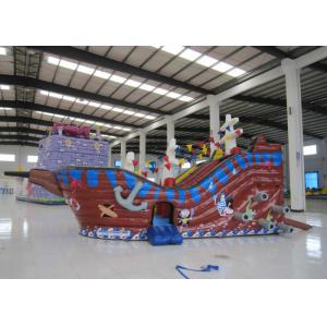 China Large  Kids Outdoor Inflatable Pirate Ship Fire Resistance PVC digital painting inflatable pirate boat jump house supplier