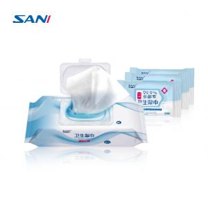 China No Alcohol Sanitary Tissue Paper , 80tablets/Pack Wet Tissue Wipes supplier