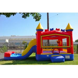 Attractive Inflatable Bouncy Castle With Slide With Printing For Kids