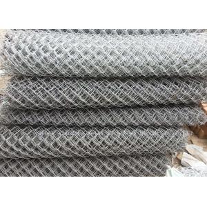 Steel Chain Link Wire Mesh Fencing / Temporary Chain Link Fence Twill Weave