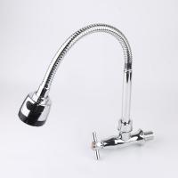 China Flexible Spout Kitchen Tap Cold Only With Two Functions Sprayer Wall Mounted In Chrome on sale