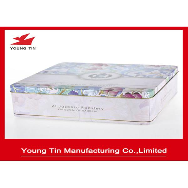 China O presente quadrado da cookie do metal estanha a caixa do recipiente com revestimento brilhante da impressão a cores completa supplier