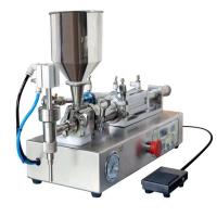 China Semi Automatic Piston Filling Machine For Cosmetics Perfume Paste Jam Sauce Viscous Liquid on sale