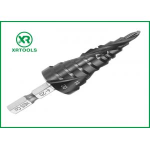 Black Finished HSS Step Drill Bit , Titanium Step Drill Bit For Metal Sheet