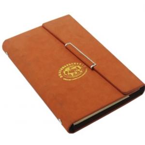 China Customization Leather Cover Notebook Button Closure Metal Spiral Diary supplier