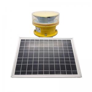 FAA L864 Type B Aviation Obstruction Light With Solar Panel Charging Battery