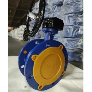 Cast Iron Rubber Lined Flanged Butterfly Valve Customized Dn 100mm 125mm 150mm