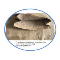 China Food Grade 25 Kg Multiwall Paper Bags For Packaging Bread Flour on sale