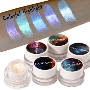 New 5 Colors Aurora Chameleon Highlighter 3d Shine Shimmer Eyeshadow Bronzer Contour Cream Rainbow Highlighting