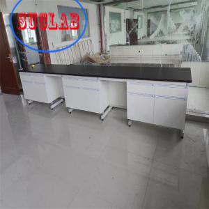 Chemistry Lab Workbench Wood Lab Casework Manufacturers with Chemic Resistant C Frame Steel Frame Phenolic Resin Worktop