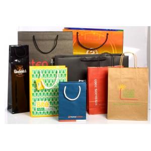 China Recyclable Customized Paper Bags Full Color Printing Kraft With Handles supplier