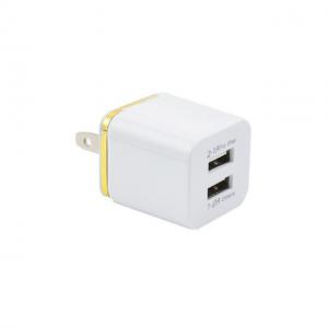 2100ma ABS USB Wall Charger 2 USB Port ABS Shell Yellow Purple 9V 2A 12V 1.5A