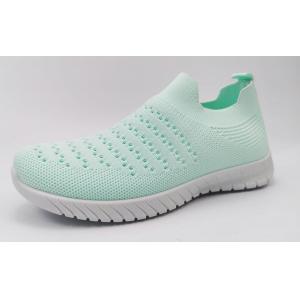 Flip On Breathable Womens Sports Running Shoes Flexible Flyknited