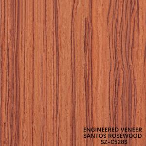 Fancy Wood Veneer Santos Rosewood Man-Made Veneer Sheet 2050-3200mm For Musical Instrument China Factory