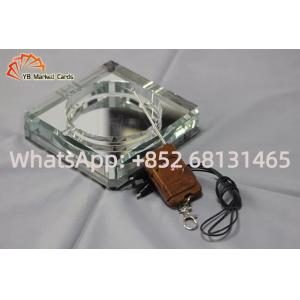 Invisible Poker Cheating Device 30cm Scanning Crystal Square Ashtray Camera