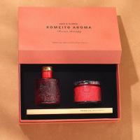 China Luxury Private Label Fragrance Aroma Reed Diffusers And Scented Candle Gift Set on sale
