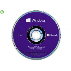 China Windows 10 COA License Sticker Windows 10 Pro OEM With Genuine Purple DVD + Key License supplier