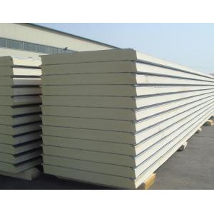 China 2 Layers Colored Pu Sandwich Panel , Floor / Wall / Ceiling Sandwich Panel supplier