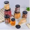 Hexagon Clear Glass Storage Bottle 100ml 500ml With Metal Lid For Honey Cream