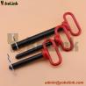 China Quality Double hitch pins with the red plastisol-coated head for tractor wholesale