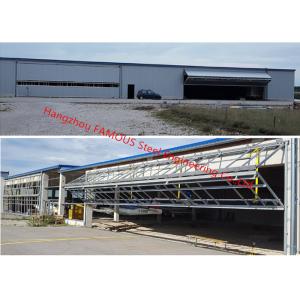Vertical Bi Fold Hangar Door Solution Light Steel Single Panel Hydraulic Airplane Door System