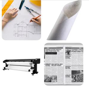 China Rolo pequeno 80 g A0 branco CAD plotter a jato de tinta papel imprimível supplier