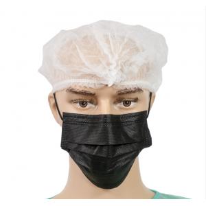 12 Gsm Disposable Medical Bouffant Caps With Double Elastic Band 21" 24" Size