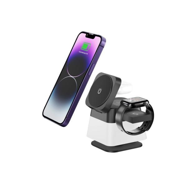 4-in-1 Rotational Foldable Wireless Charger With RGB Light
