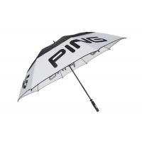 China Mens Black White Windproof Golf Umbrellas Lightweight Fiberglass Frame on sale