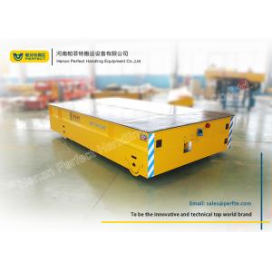 China 30 Ton Yellow Electric Trailer Trolley / Rail Transfer Cart Storage Battery supplier