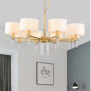 China E14 Light Source White Gold Modern Pendant Light for Bedroom supplier