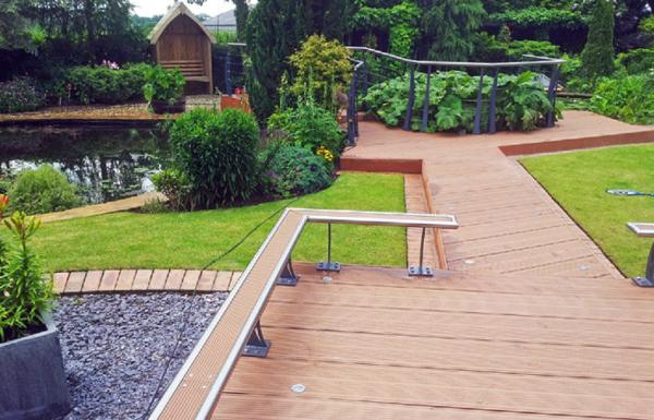Engineered WPC Decking Flooring For Corridor & Decoration With Sanding Surface