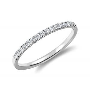 Dainty 1.3mm 9k Silver Ring 925 Silver Material With 0.16Carat Moissanite