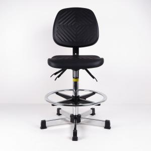 China Black Polyurethane Industrial Production Chairs With Foot Ring For High Workbench supplier