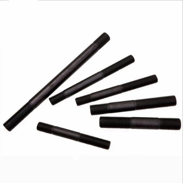 Black Double End Threaded Rod Carbon Steel ASTM 3/8 0.39 meter