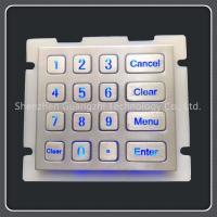 China 4x4 Button Wired Backlit Keyboard , Simple Installation Electronic Door Keypad on sale
