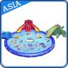 Super Fun Inflatable Water Park , Amusement Park Games Equipment